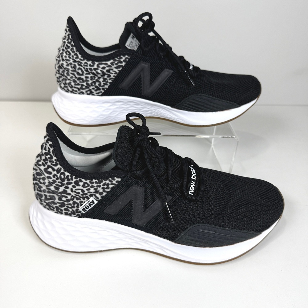 New Balance Fresh Foam Roav Black Leopard Sneakers Womens 8.5-9 Youth 6.5 Casual